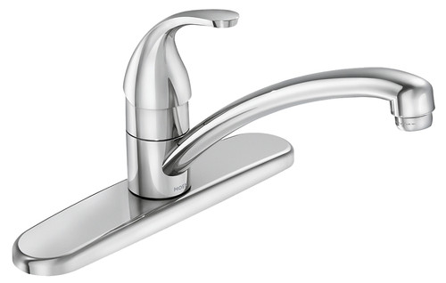 Moen Adler Series 87603 Kitchen Faucet, 1.5 gpm, 3-Faucet Hole, Brass/Metal, Chrome Plated, Deck Mounting, Lever Handle [SKU: ORG7344963]