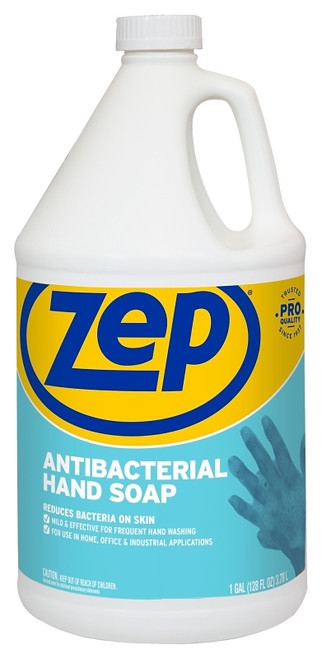 Zep R46124 Antibacterial Hand Soap, Viscous Liquid, Clean, 128 oz Bottle [SKU: ORG8966491]