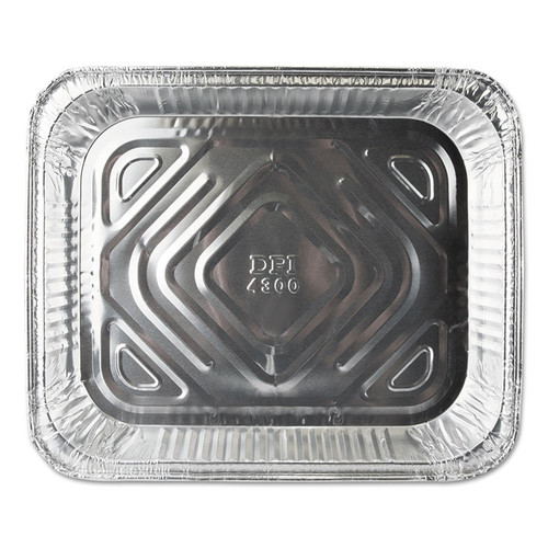 Aluminum Steam Table Pans, Half-Size Shallow79.5 oz., 1.69" Deep, 10.38 x 12.75, 100/Carton [SKU: DPKFS4300100]