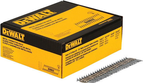 DeWALT DWMC13115G-2M Metal Connector Nail, 1-1/2 in L, 9 ga Gauge, Galvanized, Round Head, Smooth Shank [SKU: ORG5701172]