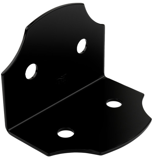 National Hardware Hartley 1218BC Series N800-002 90 deg Heavy Angle, 5 in W, 3-3/4 in D, 3-1/2 in H, Steel, Black [SKU: ORG2051654]