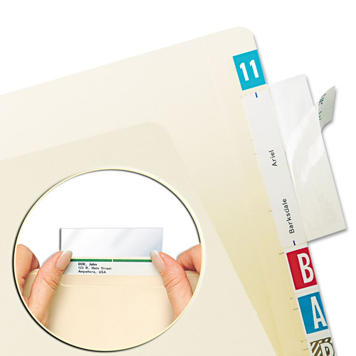 Self-Adhesive Label/File Folder Protector, Top Tab, 3.5 X 2, Clear, 500/Box [SKU: TAB58385]