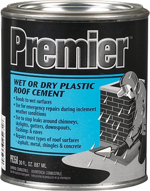Henry PR350030 Plastic Roof Cement, Black, Paste, 30 oz Can [SKU: ORG9207176]