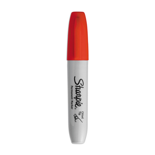 Chisel Tip Permanent Marker, Medium Chisel Tip, Red, Dozen [SKU: SAN38202]