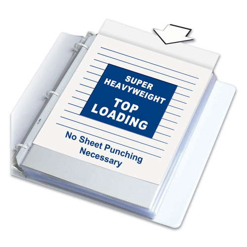 Super Heavyweight Poly Sheet Protectors, Non-Glare, 2", 11 X 8.5, 50/Box [SKU: CLI61008]