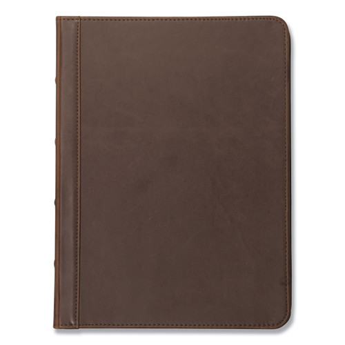Vintage Hardback Zipper Portfolio, Vinyl, Dark Brown, 11 X 8.5 [SKU: SAM70836]