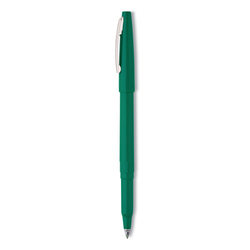 Rolling Writer Roller Ball Pen, Stick, Medium 0.8 Mm, Green Ink, Green Barrel, Dozen [SKU: PENR100D]