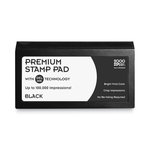 Microgel Stamp Pad For 2000 Plus, 6.17" X 3.13", Black [SKU: COS030256]