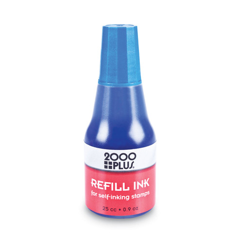 Self-Inking Refill Ink, 0.9 Oz. Bottle, Blue [SKU: COS032961]