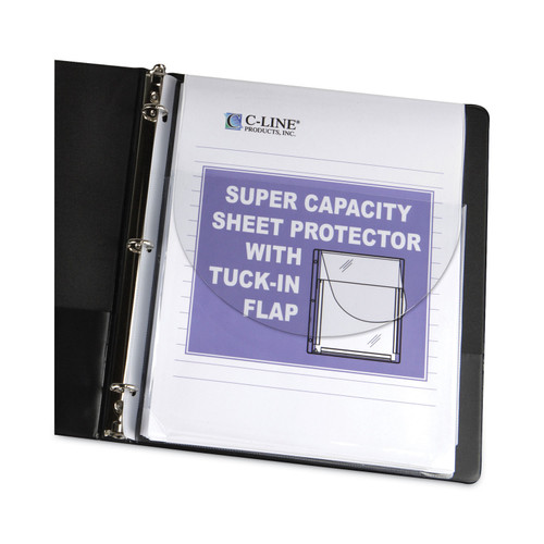 Super Capacity Sheet Protectors With Tuck-In Flap, 200", Letter Size, 10/Pack [SKU: CLI61027]
