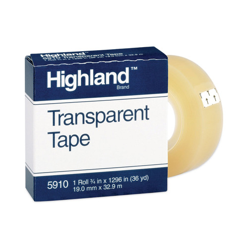 Transparent Tape, 1" Core, 0.75" X 36 Yds, Clear [SKU: MMM5910341296]