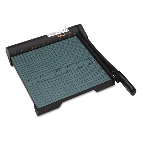 The Original Green Paper Trimmer, 20 Sheets, 12" Cut Length, Wood Base, 12.5 X 12 [SKU: PREW12]