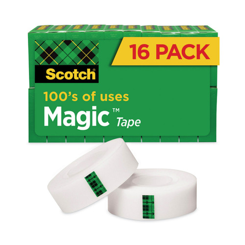 Magic Tape Value Pack, 1" Core, 0.75" X 83.33 Ft, Clear, 16/Pack [SKU: MMM810K16]