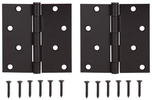 ProSource BH-502ORB-PS Square Corner Door Hinge, Steel, Oil-Rubbed Bronze, Loose Pin, 180 deg Range of Motion [SKU: ORG2790657]