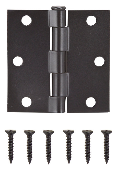 ProSource LR-706-PS Square Corner Door Hinge, Steel, Oil-Rubbed Bronze, Loose Pin, 180 deg Range of Motion [SKU: ORG2971356]