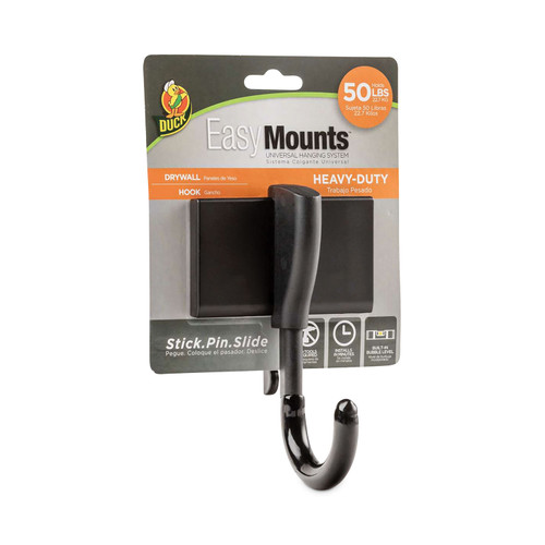 Duck Easymounts Medium Hook, Fiberglass, Black, 50 Lb Capacity [SKU: DUC287214]