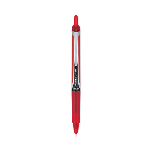 Precise V5Rt Roller Ball Pen, Retractable, Extra-Fine 0.5 Mm, Red Ink, Red Barrel [SKU: PIL26064]