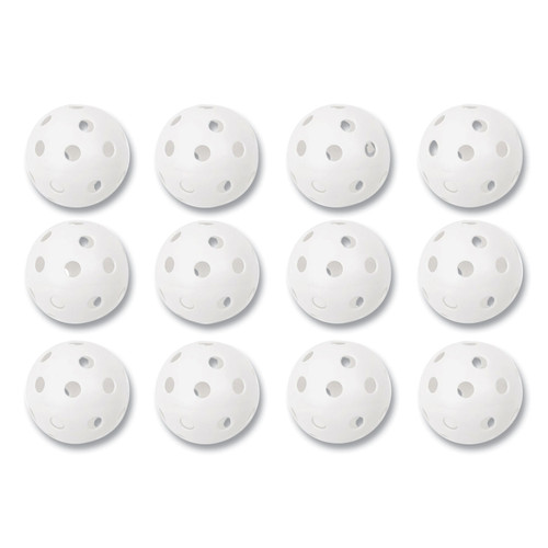 Plastic Baseballs, 9" Diameter, White, 12/Set [SKU: CSIPLBB]