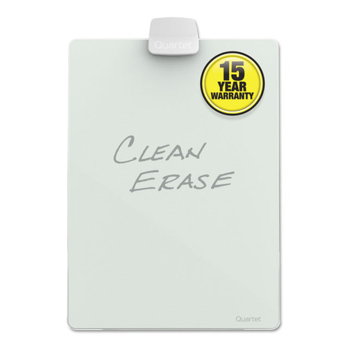 Glass Dry Erase Desktop Easel, 11 X 9, White [SKU: QRTGDE119]