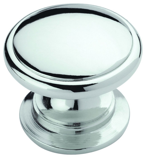 Amerock Allison Value Series BP5301226 Cabinet Knob, 1-1/16 in Projection, Zinc, Polished Chrome [SKU: ORG1331230]