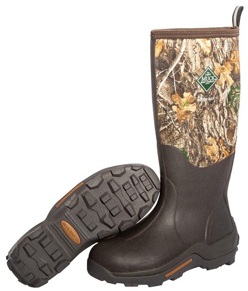 The Original Muck Boot Company Woody Max Series WDM-RTE-RTR-100 Hunting Boots, 10, Brown/Realtree Edge Camo [SKU: ORG4994380]