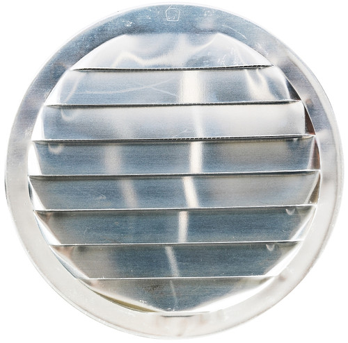 Maurice Franklin RL-100 Series 6 RL-100 Louver, 6.688 in L, 6.688 in W, Round, Aluminum, Mill [SKU: ORG4538906]
