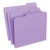 Reinforced Top-Tab File Folders, 1/3-Cut Tabs: Assorted, Letter Size, 1" Expansion, Violet, 100/Box [SKU: UNV16165]