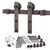 RENIN BD100K-09600-BR Straight Strap Barn Door Hardware Kit, 96 in L Track, Steel, Bronze, Wall Mounting [SKU: ORG8116006]