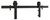National Hardware N700-004 Classic Barn Door Kit, 96 in L Track, Steel, Matte Black, Wall Mounting [SKU: ORG2051274]