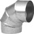 Imperial GV0294-C Adjustable Elbow, 6 in Connection, 26 Gauge, Galvanized Steel [SKU: ORG8197063]