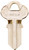 HY-KO 11010CG1 Key Blank, Brass, Nickel, For: Chicago Cabinet, House Locks and Padlocks [SKU: ORG3823499]