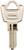 HY-KO 11010ES8 Key Blank, Brass, Nickel, For: ESP Vehicle Locks [SKU: ORG5003447]