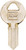 HY-KO 11010IL1 Key Blank, Brass, Nickel, For: Illinois Cabinet, House Locks and Padlocks [SKU: ORG6239644]