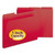 Expanding Recycled Heavy Pressboard Folders, 1/3-Cut Tabs: Assorted, Letter Size, 1" Expansion, Bright Red, 25/Box [SKU: SMD21538]