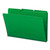 Expanding Recycled Heavy Pressboard Folders, 1/3-Cut Tabs: Assorted, Legal Size, 1" Expansion, Green, 25/Box [SKU: SMD22546]