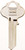 HY-KO 11010WR2 Key Blank, Brass, Nickel, For: Weiser Cabinet, House Locks and Padlocks [SKU: ORG1028224]