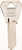 HY-KO 11010WR3 Key Blank, Brass, Nickel, For: Weiser Cabinet, House Locks and Padlocks [SKU: ORG6794895]