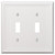 Amerelle 149TTW Wallplate, 4-7/8 in L, 4-15/16 in W, 2 -Gang, Steel, White [SKU: ORG7231723]