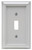 Amerelle 2040TW Wallplate, 1 -Gang, Wood, White [SKU: ORG4170437]