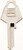 HY-KO 11010XL7 Key Blank, Brass, Nickel, For: XL Cabinet, House Locks and Padlocks [SKU: ORG6429880]