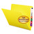 Shelf-Master Reinforced End Tab Colored Folders, Straight Tabs, Letter Size, 0.75" Expansion, Yellow, 100/Box [SKU: SMD25910]