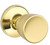 Dexter J Series J10 BYR 605 Door Knob, Metal, Brass, 2-3/8, 2-3/4 in Backset, 1-3/8 to 1-3/4 in Thick Door [SKU: ORG7457088]