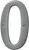 HY-KO Prestige Series BR-43SN/0 House Number, Character: 0, 4 in H Character, Nickel Character, Solid Brass [SKU: ORG1743640]