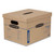 SmoothMove Classic Moving/Storage Boxes, Half Slotted Container (HSC), Small, 12" x 15" x 10", Brown/Blue, 10/Carton [SKU: FEL7714203]