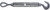 BARON 16-1/2X6 Turnbuckle, 1500 lb Working Load, 1/2 in Thread, Hook, Eye, 6 in L Take-Up, Galvanized Steel [SKU: ORG6343545]
