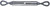 BARON 15-5/8X6 Turnbuckle, 3500 lb Working Load, 5/8 in Thread, Eye, Eye, 6 in L Take-Up, Galvanized Steel [SKU: ORG6345144]