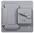 BELL PTC521GY Weatherproof Toggle Cover, 4-3/4 in L, 2 in W, 2 -Gang, Polycarbonate, Gray [SKU: ORG7296163]