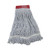 Mop Head, Floor Finish, Wide, Rayon/Polyester, Large, White/Blue, 12/Carton [SKU: BWK553]