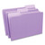 Deluxe Colored Top Tab File Folders, 1/3-Cut Tabs: Assorted, Legal Size, Violet/Light Violet, 100/Box [SKU: UNV10525]
