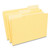 Deluxe Colored Top Tab File Folders, 1/3-Cut Tabs: Assorted, Legal Size, Yellow/Light Yellow, 100/Box [SKU: UNV10524]